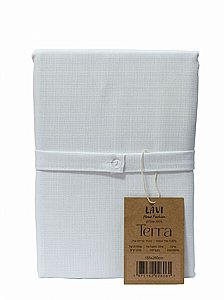 מפת שולחן ג'קארד בגוון לבן דגם terra מפת שולחן ג'קארד בגוון לבן דגם terra